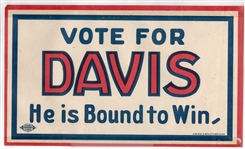 Davis He is Bound to Win Sticker
