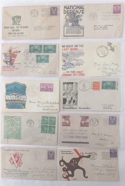 Group of 10 World War II Covers