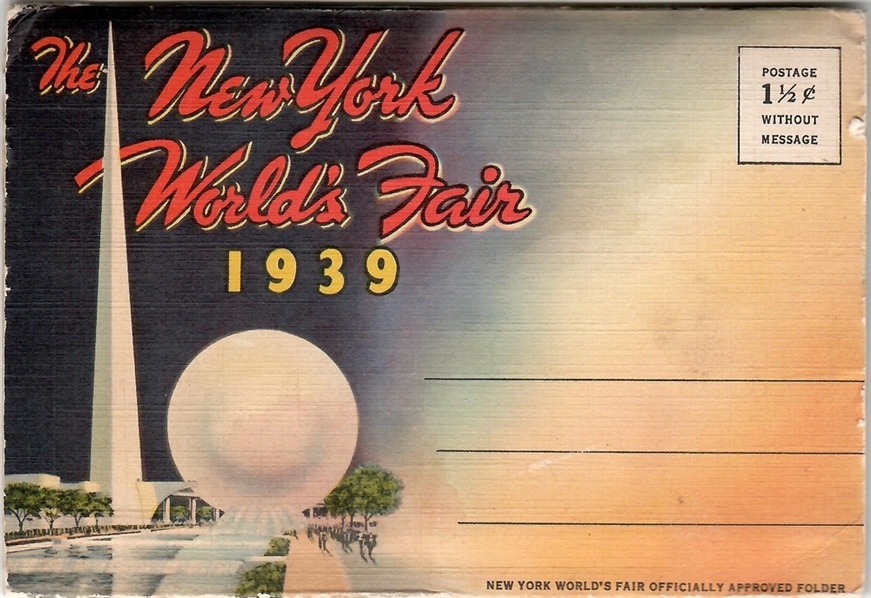 New York World’s Fair Accordion Postcard 