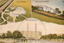 New York World’s Fair Accordion Postcard 