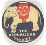Coolidge Republican Ticket Elephant Celluloid