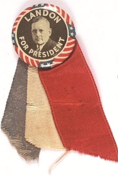 Landon for President Pin and Ribbons