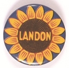 Landon Sunflower Pin, Blue Border