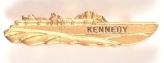 Kennedy Gold PT 109 Pinback