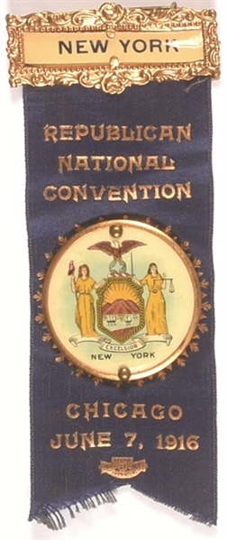Hughes New York GOP Convention Badge