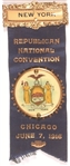 Hughes New York GOP Convention Badge