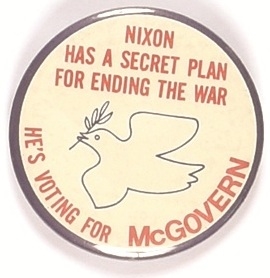 Nixons Secret Plan Peace Dove