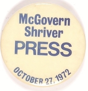 McGovern, Shriver Press Badge