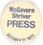 McGovern, Shriver Press Badge
