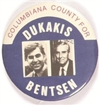 Columbia County for Dukakis, Bentsen