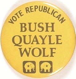 Bush, Quayle Wolf West Virginia Coattail