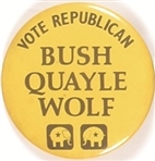 Bush, Quayle Wolf West Virginia Coattail