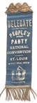 Peoples Party 1896 Convention Ribbon