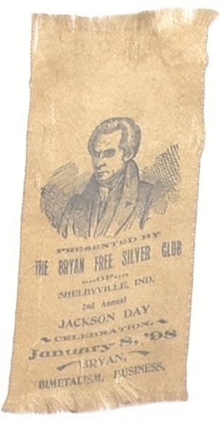 Bryan 1898 Jackson Day Ribbon