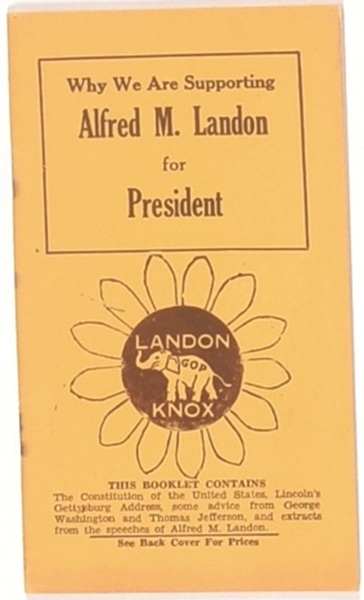 Landon for President Booklet