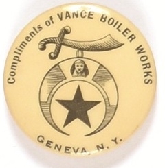 Vance Boiler Works Masonic Pin