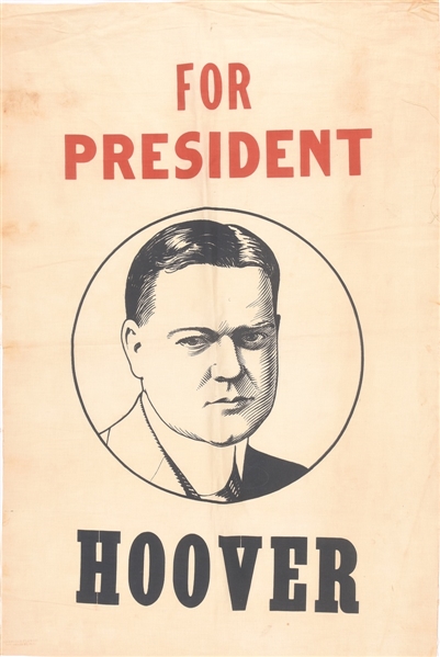 Hoover for President Cloth Banner