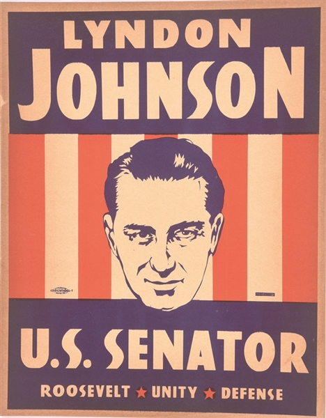 Lyndon Johnson for Senator, FDR Poster