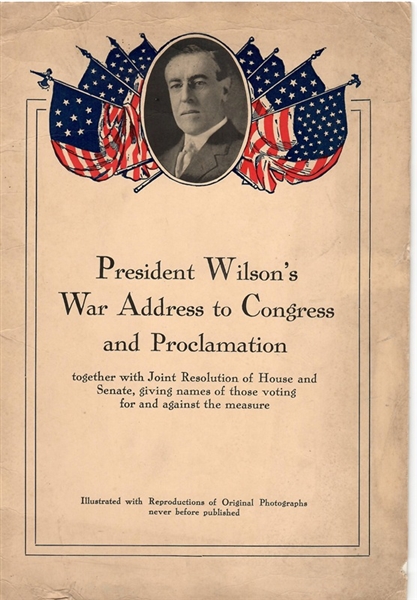 Wilson War Address Booklet