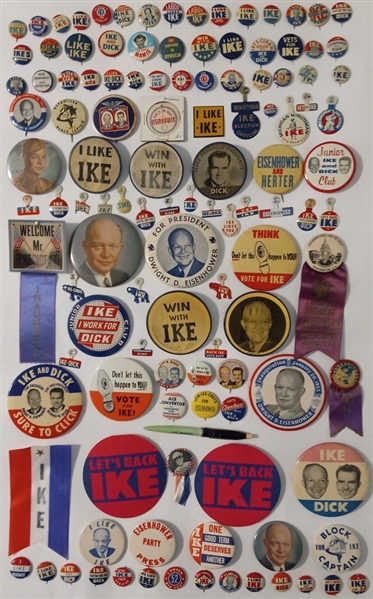 Large Collection of Eisenhower Pins