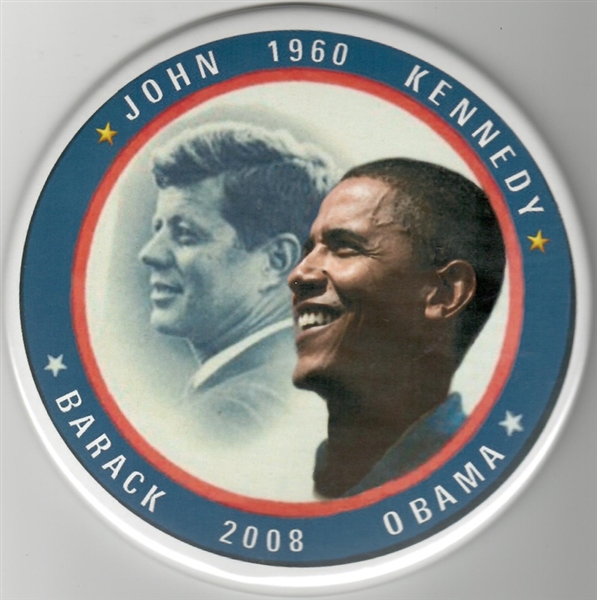Obama, Kennedy 2008 6-Inch Pin