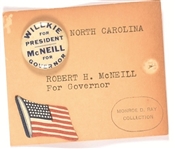 Willkie, ONeill North Carolina Coattail and Monroe D. Ray Card