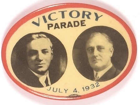 Roosevelt, Curley Victory Parade 1932 Celluloid