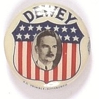 Dewey Scarce Shield Campaign Pin