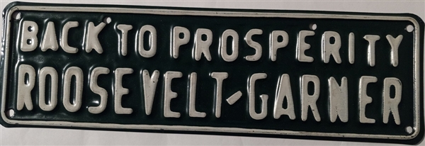 Roosevelt, Garner Back to Prosperity