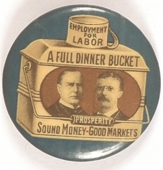 McKinley, Roosevelt Blue Dinner Bucket