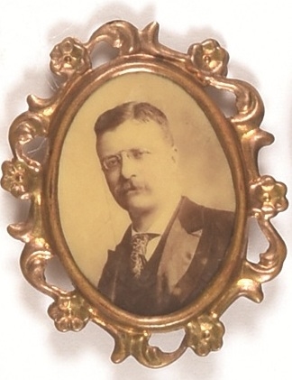 Roosevelt Sepia Cameo Pin