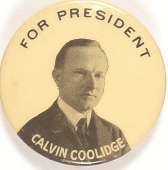 Coolidge Scarce Black and White Celluloid