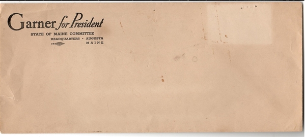 Garner for President Envelope
