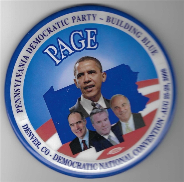 Obama Convention Page Pin 