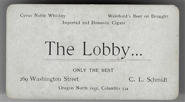 Anti Carrie Nation Political Card 