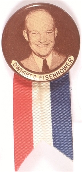 Eisenhower Sepia Pin and Ribbon
