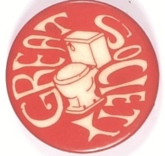 LBJ Great Society Toilet Celluloid