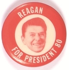 Reagan Red and White Celluloid