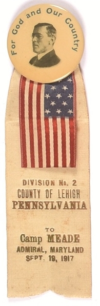 Wilson for God and Country Pin With Ribbon