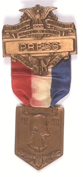 Hoover 1932 Convention Press Badge