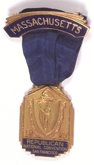 Eisenhower Massachusetts 1956 Convention Pin