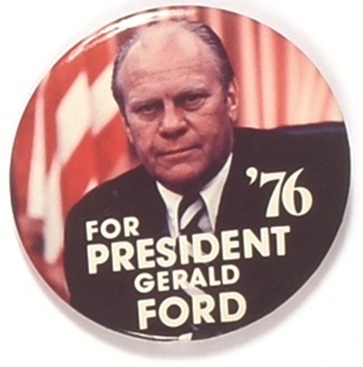 President Ford Flag Large Celluloid