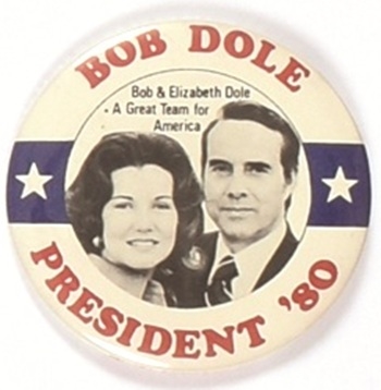 Bob and Elizabeth Dole 1980 Celluloid