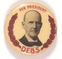 Eugene Debs Red Laurel Pin
