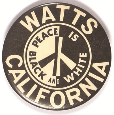 Watts California Peace is Black and White