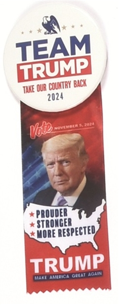Team Trump Pin and Ribbon