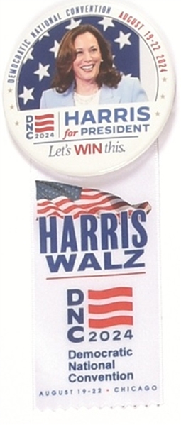Harris Convention Pin and Ribbon