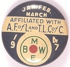 Railroad Labor 1947 Dues Pin