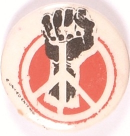 Peace Clenched Fist Celluloid