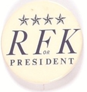RFK for President 4 Stars Celluloid